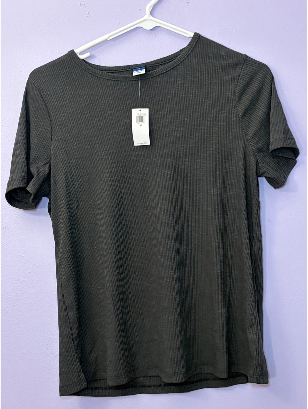 Old Navy Luxe Ribbed Gray T-Shirt Size XS